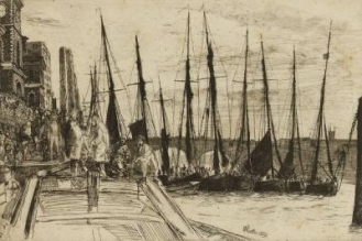 Billingsgate, etching and drypoint