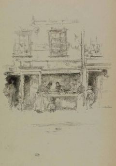 Maunder's Fish Shop, lithograph.